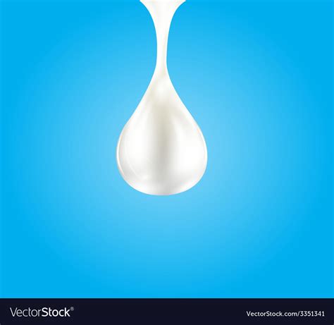 Milk Drop Royalty Free Vector Image Vectorstock