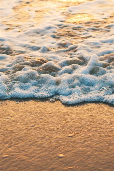 Sea Foam Golden Beach Wallpaper Iphone Summer Nature Iphone