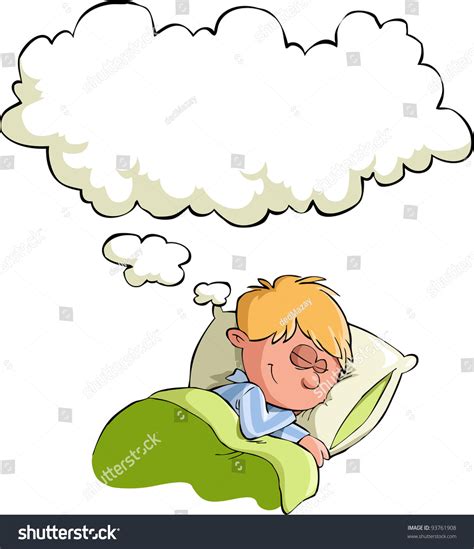 Boy Has Dream Vector Illustration Stock Vector 93761908 Shutterstock