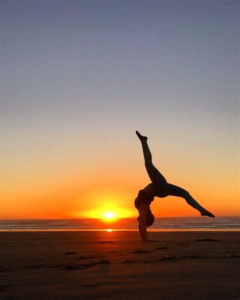 Yogagymnastics Sunset Session Clam Beach Mckinleyville Ca Gymnastics