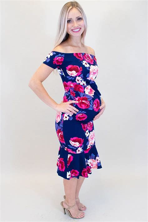 Gender Reveal Maternity Dress Sexy Mama Maternity Maternity Dresses Dresses Maternity Midi