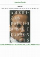 Read [PDF] Books American Psycho Full PDF