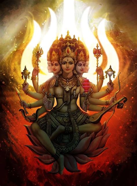 Goddess Gayatri A Symbol Of Artistic Splendour Pure Wisdom