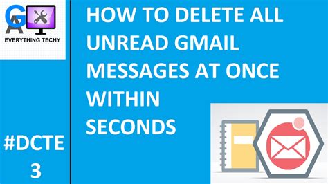 How To Delete All Unread Mails In Gmail At Once Within Seconds Youtube