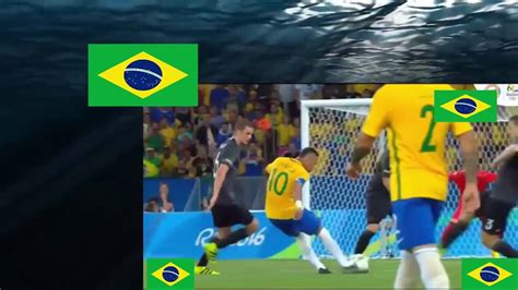 Sao trẻ mu lập siêu phẩm đá phạt đẹp như tranh vẽ. U23 Brazil vs U23 Germany Final Football Men 2016 ...