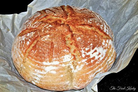 No Knead Crusty Round Bread The Food Kooky Dutch Oven Bread