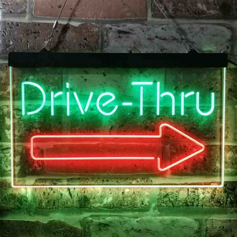 Drive Thru Arrow Right Dual Color Led Neon Sign St6 I3895 Etsy