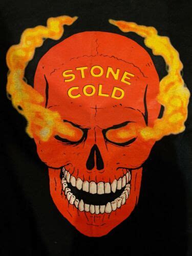 Vintage 2000 Wwf Stone Cold Steve Austin Red Flaming Skull 3 16 316 T Shirt Med Ebay