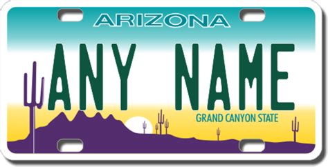 Personalized Arizona License Plate For Bicycles Kids Bikes Carts