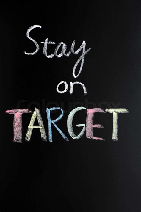 Stay On Target Stock Image Colourbox