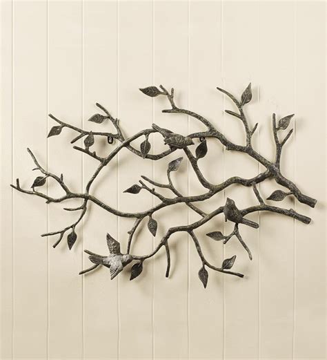 Well made, really stands out. Indoor/Outdoor Cast Iron Bird Branch Wall Art | PlowHearth