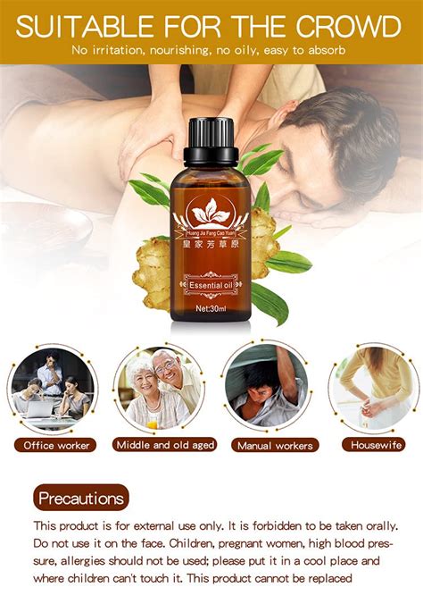 90ml Ginger Oilpure Natural Lymphatic Drainage Ginger Oilspa Massage