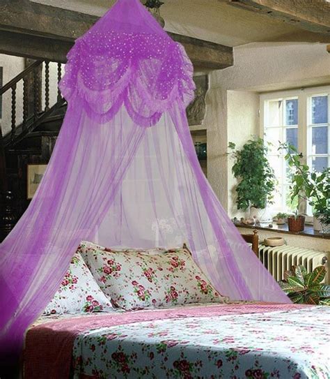 New Purple Twinkle Netting Bed Canopy Mosquito Net Crib Canopy