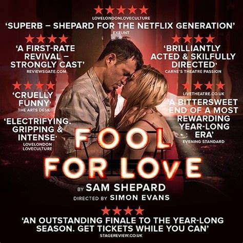 Fool For Love Play Staring Adam Rothenberg And Lydia Wilson The Fool Love Posters It Cast