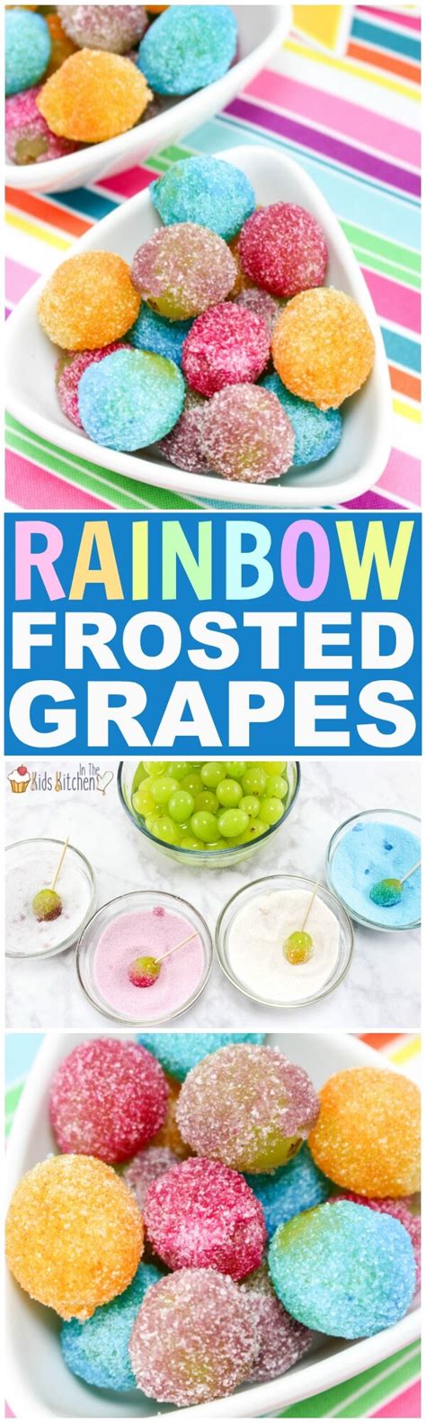Rainbow Jello Frosted Grapes In The Kids Kitchen