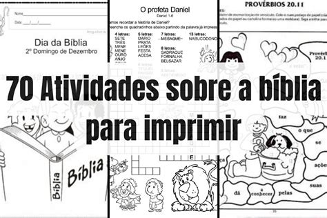 Atividades Sobre a Bíblia para Imprimir Infantil e Jovens PDF
