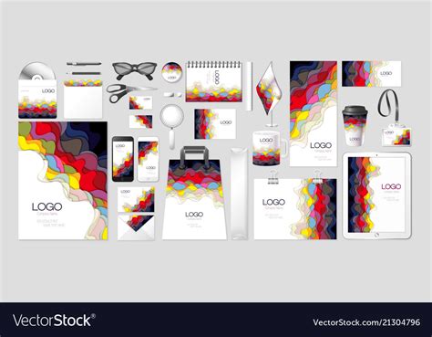 Set Kit Collection Corporate Identity Royalty Free Vector