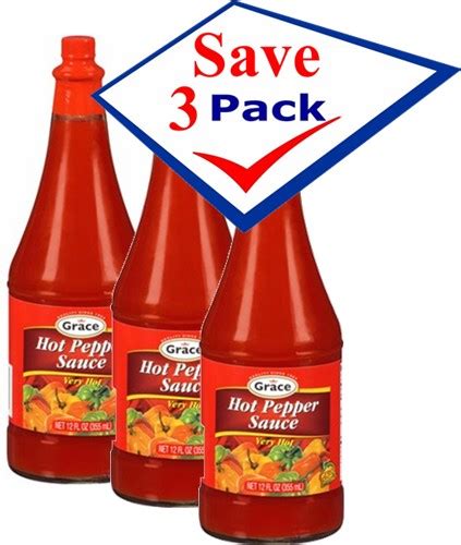 Grace Hot Pepper Sauce 6 Oz Pack Of 3 Cubanfoodmarketcom