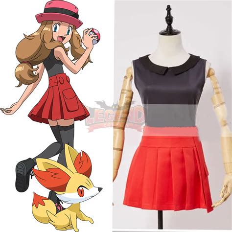 pokemon xy serena cosplay costume full set adult halloween costume custom made with hat in game