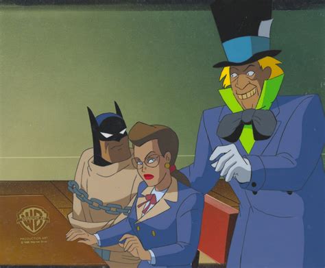Batman The Animated Series Original Production Cel Batman Da Janet Von Dorn And Mad Hatter