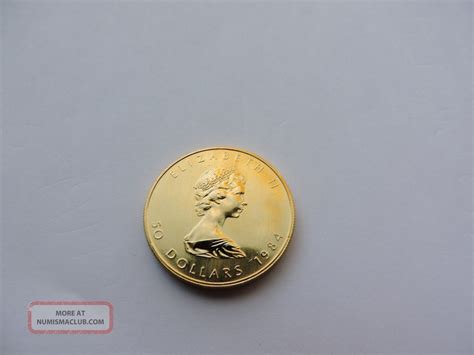 1984 50 1 Ounce Gold Maple Leaf 9999 Fine Bu Coin 1 Oz Gold Ounce