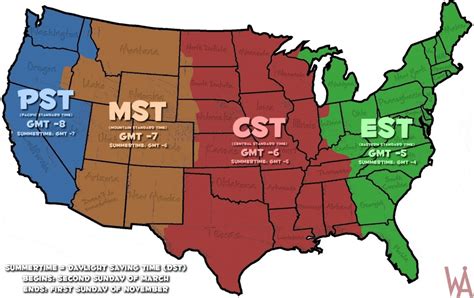 Printable Map United States Time Zones State Names Save Printable Us