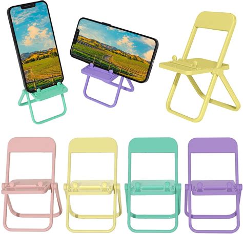 Candy Color Mini Chair Cell Phone Holder Desk Phone Stand Multi Angle