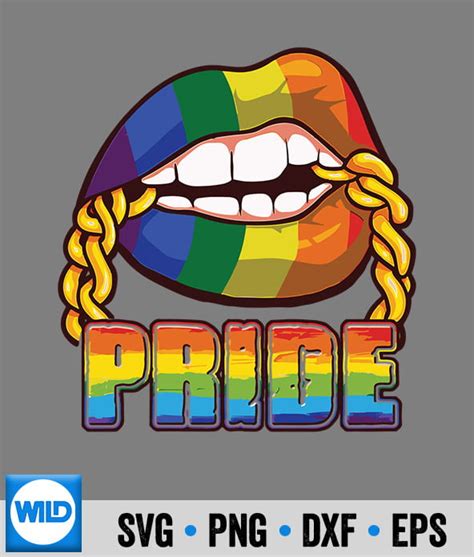 gay pride rainbow lips lgbt awareness month 2022 svg lgbt svg cut file wildsvg