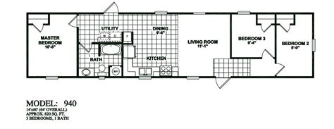 *can also be converted into a split ranch design. single wide 3 bedroom 1 bathroom mobile home floor plans ...