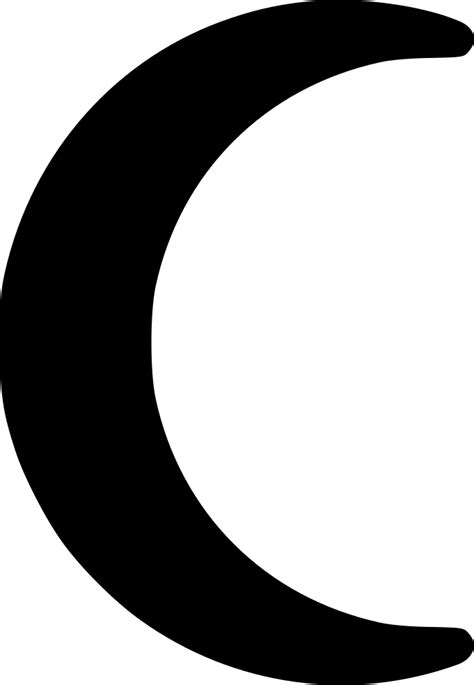 Download Crescent Vector Svg Crescent Moon Symbol Waning Clipart
