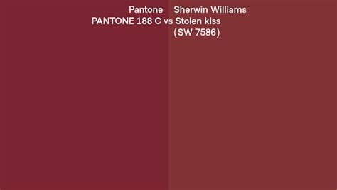 Pantone 188 C Vs Sherwin Williams Stolen Kiss Sw 7586 Side By Side