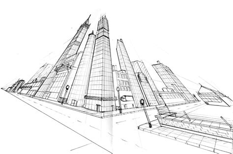 Three Point Perspective Three Point Perspective Perspective Drawing