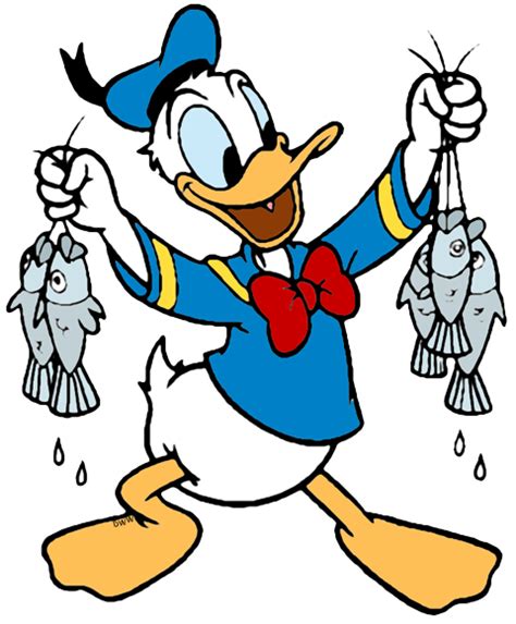 Donald Duck Drawing Fishing