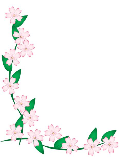 Simple Flower Border Clip Art