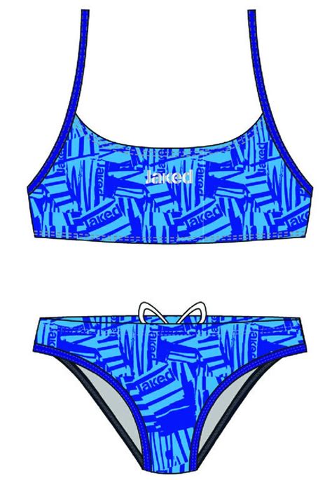 Jaked Bikini Two Pieces Zebra Blue Sky — Tri For Fun