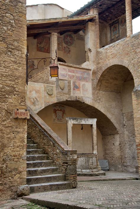 san gimignano palazzo comunale courtyard medieval houses kirkwall travel around europe