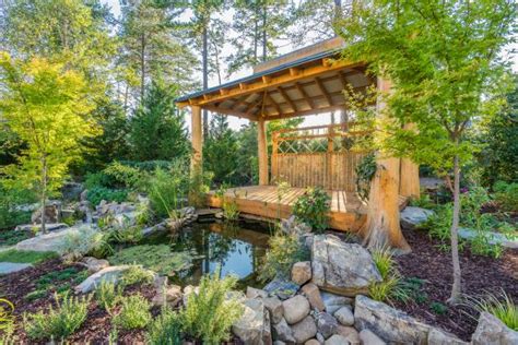 Zen Garden With Pavilion Pond Stream And Bridge 2018 Hgtv Ultimate