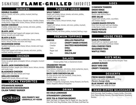 Backyard Burger Menu And Prices Image To U