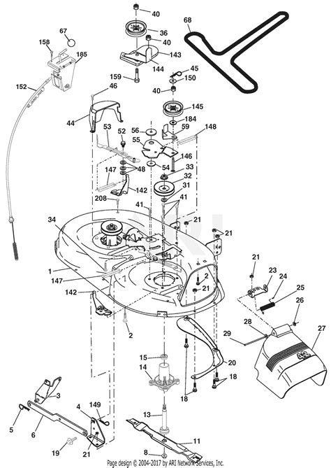 Ariens 936060 960160027 02 42 Gear Tractor Parts Diagram For Mower Deck