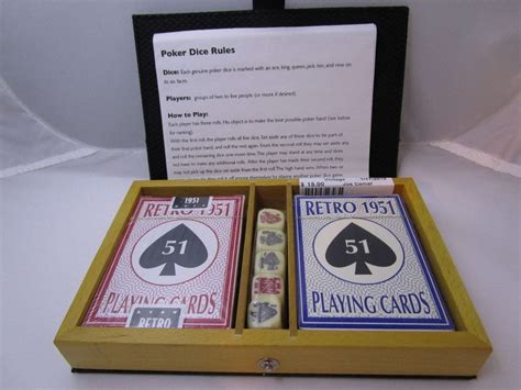 You don't need an elaborate game board or an xbox to play fun games, and there are plenty of games that don't require complex series of bets to enjoy. Retro 1951 2 Decks Playing Cards and Poker Dice Sealed, Instructions & Case NEW #Retro51 (With ...