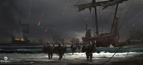 Naval Combat From Assassin S Creed Origins Combat Art Assassins