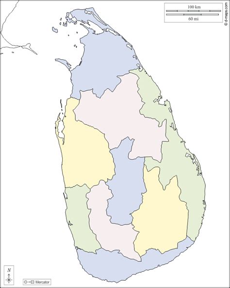 Sri Lanka Free Map Free Blank Map Free Outline Map Free Base Map