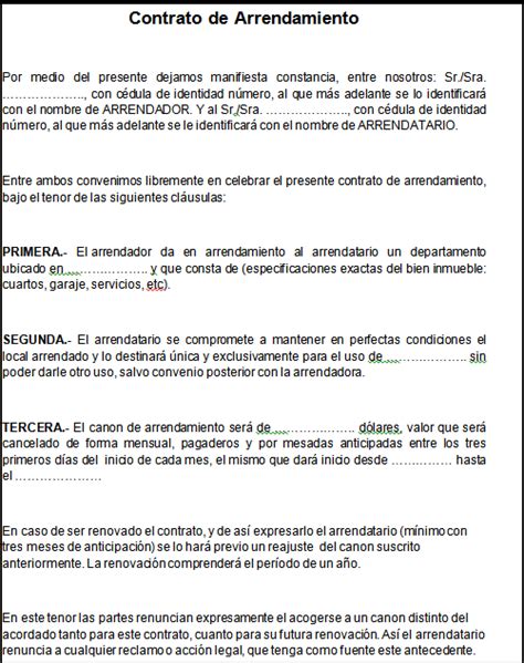 Modelo Contrato De Arrendamiento Ecuador 2021 2022 Porn Sex Picture