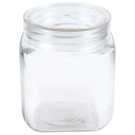 Square Glass Jar With Lid 20 Oz Capacity In 2021 Square Glass Jars Glass Jars With Lids