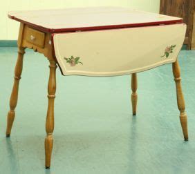 Acme furniture kaylia dining table. 1309: 1920's drop leaf kitchen table, heavy steel top w ...