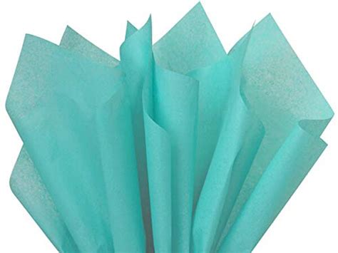 Buy Caribbean Teal Tissue Paper Squares Bulk 24 Sheets Premium T