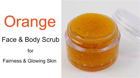 Orange Face And Body Scrub For Fairness And Glowing Skin Face Body