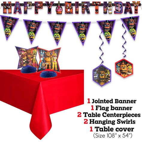 Five Nights At Freddys Party Decorations Birthday Banner Photo
