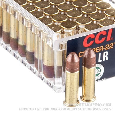 500 Rounds Of Bulk 22 Lr Ammo By Cci 21gr Copper Hp