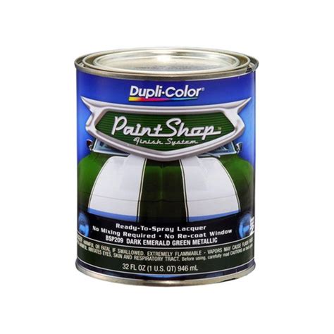 Due to the characteristics of the product, its use is effective both indoors and outdoors and on multiple surfaces: Dupli-Color® BSP209 - 32 oz. Dark Emerald Green Metallic ...